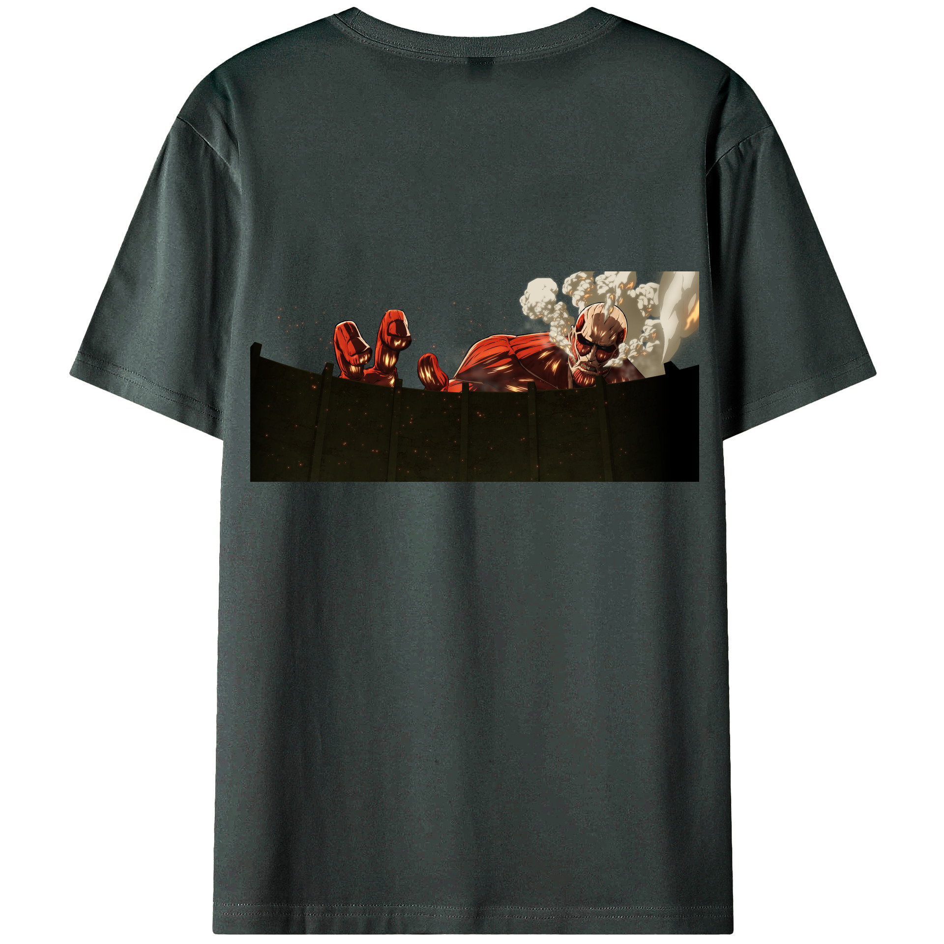 （画像用） 進撃の巨人 Attack on Titan 綿100％ メンズ半袖Tシャツ（バックプリント） 通気性